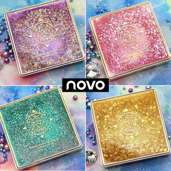 

novo 12 цветов зыбучий песок палитра теней shimmer блеск палитра теней тени голый макияж nude korea косметика макияж