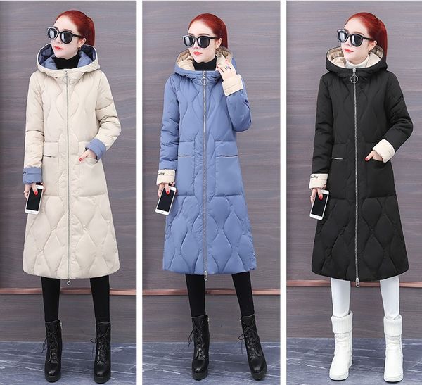 

brand new and nicely made knee length womens down coat, winter coat, down jacket, down parkas,winter jacket, Black