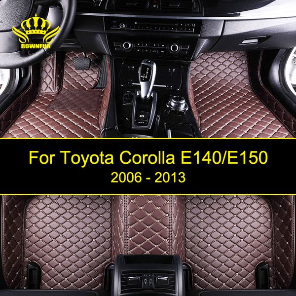 

rownfur car floor mats for corolla e140/e150 waterproof custom leather floor mat car-styling interior car carpet mat