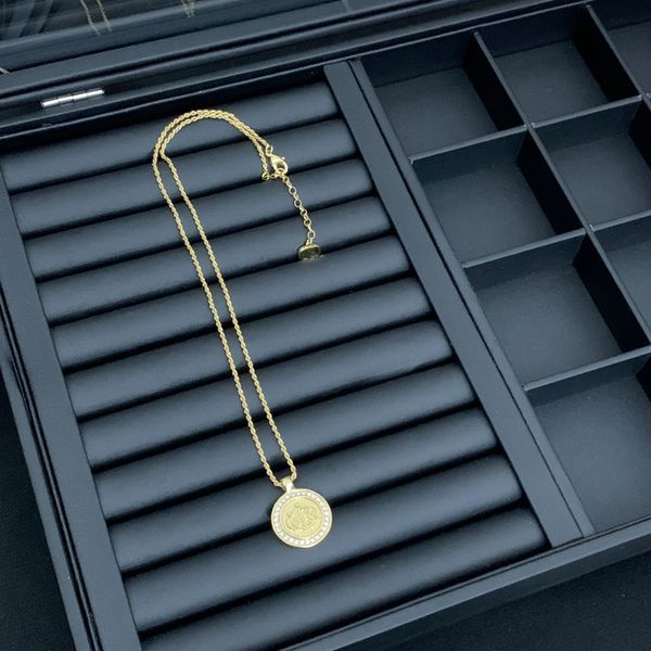 

d family 2020 round brand necklace female di family high version necklace, Silver