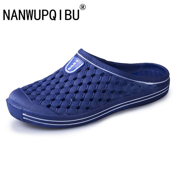 

summer men beach slippers fashion bird's nest slippers men beach sandals outdoor casual walking flip flops shoes, Black