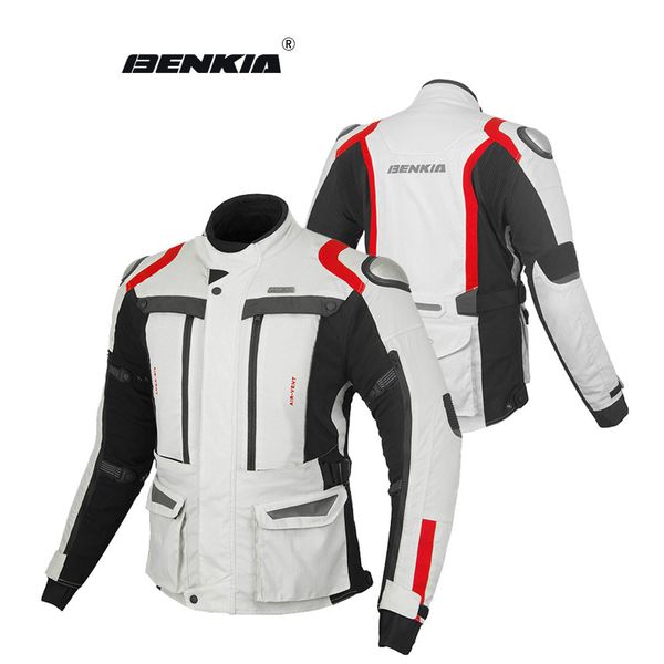 

benkia motorcycle jacket men motocross off-road waterproof motorcycle rally clothing heating lining campera protective gear