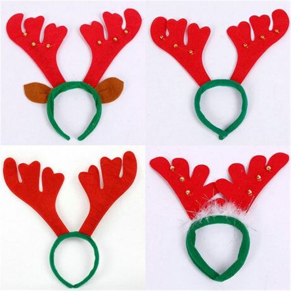 

christmas decorations christmas antler hair bands red non woven headband holiday party birthday party supplies ems fj413