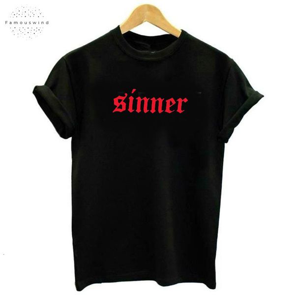 

sinner t shirt lady red printed harajuku summer women t shirt grunge metal rock tshirt camisetas petal sleeve dropshipping, White