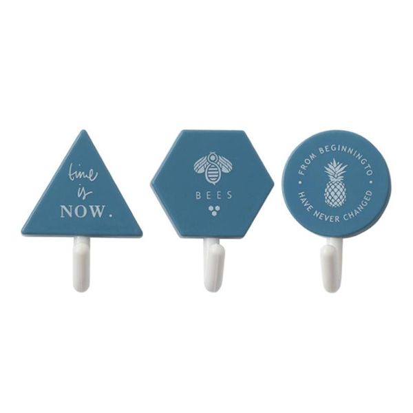 

3pcs wall hook living room key hook bathroom towel kitchen gadgets nail-free