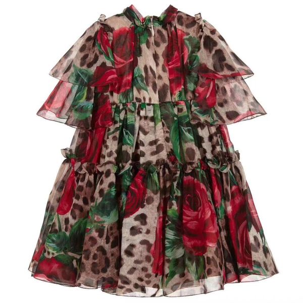 Alta qualidade 2020 novo vestido cosplay para festa de aniversário fantasia infantil roupas de bebê menina vestido infantil vestido infantil princesa leopardo flor