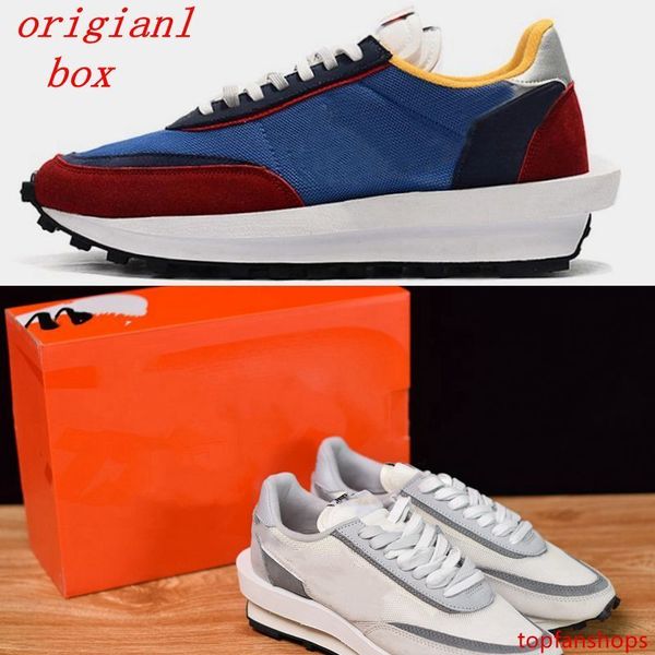 

new original sacai ldv x waffle daybreak trainers mens running shoes green gusto pine green wolf grey for women men sports sneakers