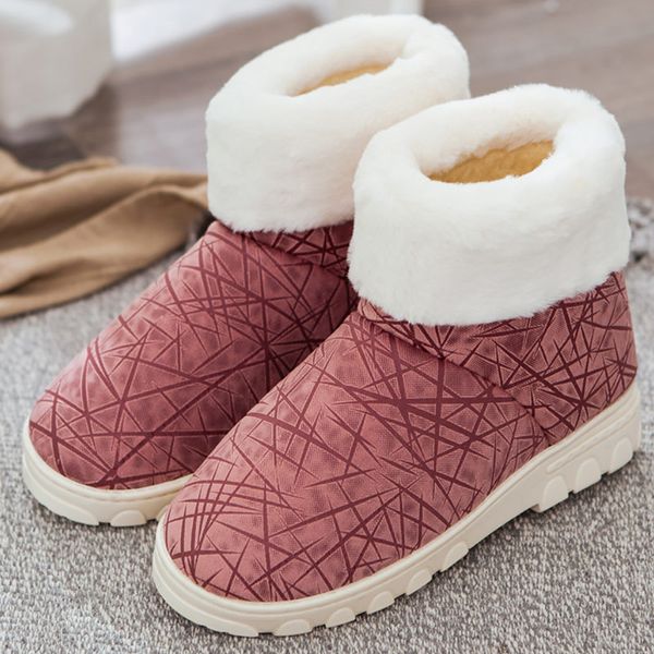 

2019 runway shoes women winter outside slippers designer scratch non slip sonw slippers plush shoes young snow, Black
