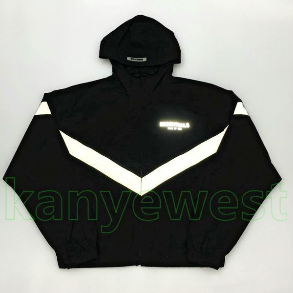 

19ss страх божий fog essentials 3m reflective ветровка с капюшоном куртки мужчины женщины est повседневный street hip hop пальто высокого ка, Black;brown