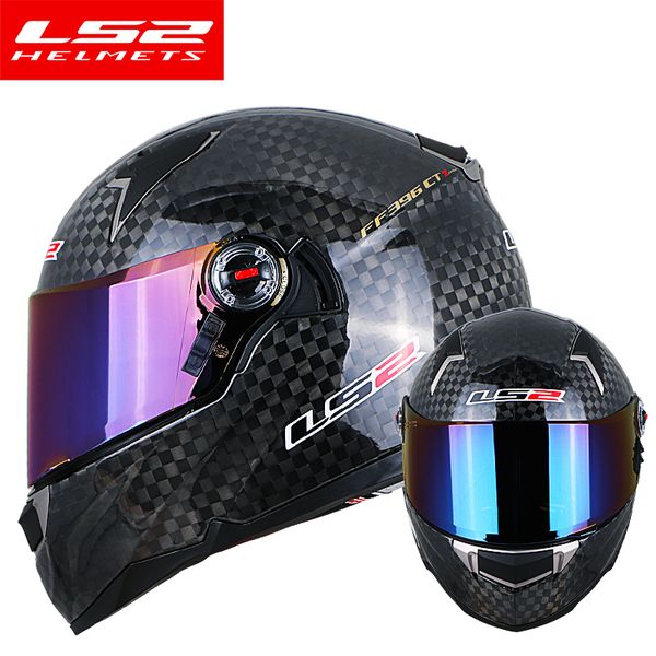 

100% original ls2 ff396 carbon fiber motorcycle helmet ls2 full face helmets casco casque moto no pump ece