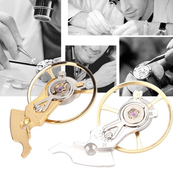 

mechanical watch balance wheel spring with holder for eta 2824 2834 2836 watch movement parts repair tool for watchmaker