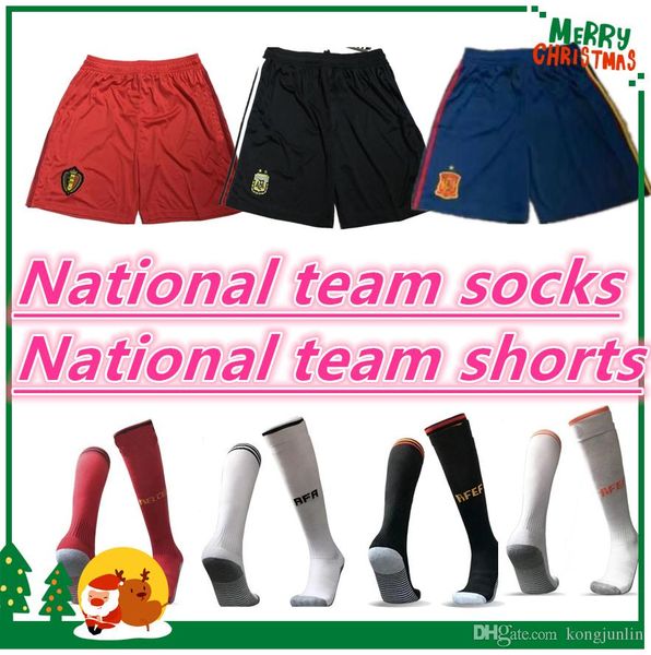 

2019 2020 Argentina Spain Mexico Belgium soccer Shorts 19 20 Brazil Colombia home away Football Sports socks