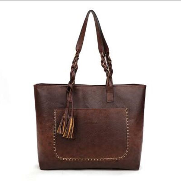 

women's soft leather handbag women shoulder bag shopper tote bucket bag fashion woman messenger