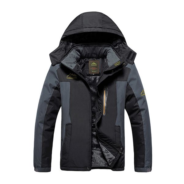 

winter warm fleece hiking jackets men windproof waterproof outwear parka women windbreaker raincoat coat overcoat, Blue;black