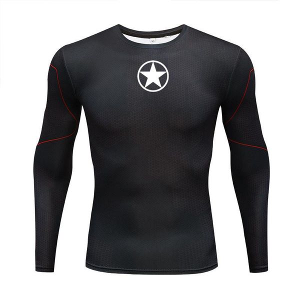 

lead 3d long sleeve t-shirt men sport shirt running shoes men's quick dry t shirts apparel gym fitness tshirts male shirt, White;black