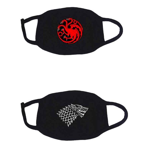 

game of thrones stark jon snow direwolf cosplay mask daenerys targaryen dragon kids cotton washable dust-proof masks