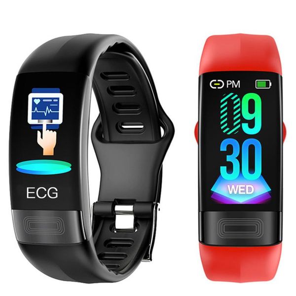 

p11 смарт браслет спорт смарт часы напоминание мужчины женщины smartwatch экг bluetooth wristband монитор сердечного ритма вызова сообщение