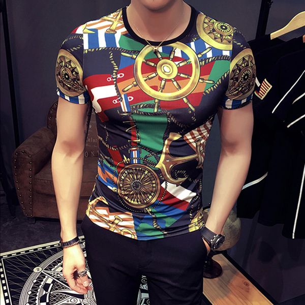 

mens versace конструктор для мужчин майки летом тенниски тенденции моды короткого рукава охладиться удобная тенниска печать молодости вершин, White;black