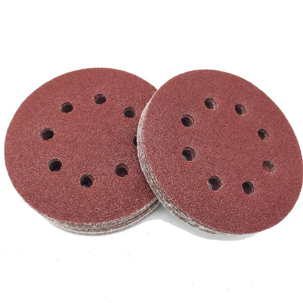 

20pcs 5 inch 125mm round sandpaper w eight hole disk sand sheets grit 40-2000 hook and loop sanding disc polish