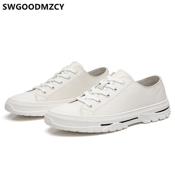 

man shoes leather genuine fashion sneakers mens shoes casual sports for male leather sneakers choussure homme, Black