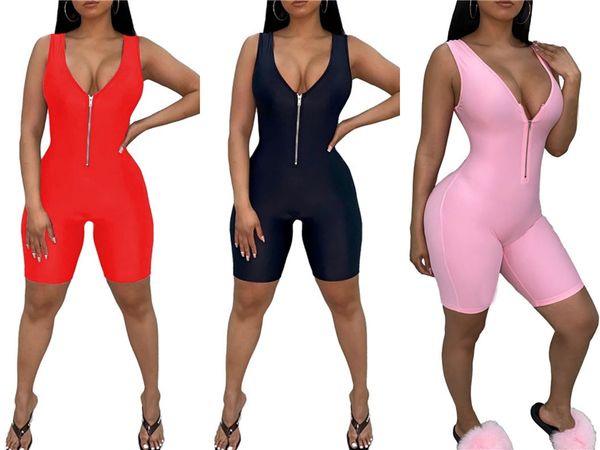 

taupin am deep v neck satin jumpsuits for women 2020 summer beach casual black rompers womens jumpsuit pink overalls #28834, Black;white
