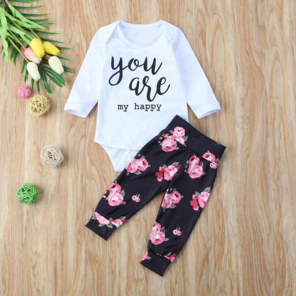 

newborn infant baby boys girls bodysuit/pants/clothes outfits set 0-18m