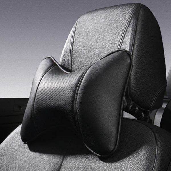 

1pc car auto seat head neck rest leather support cushion pad headrest bone pu pillow 4 colors