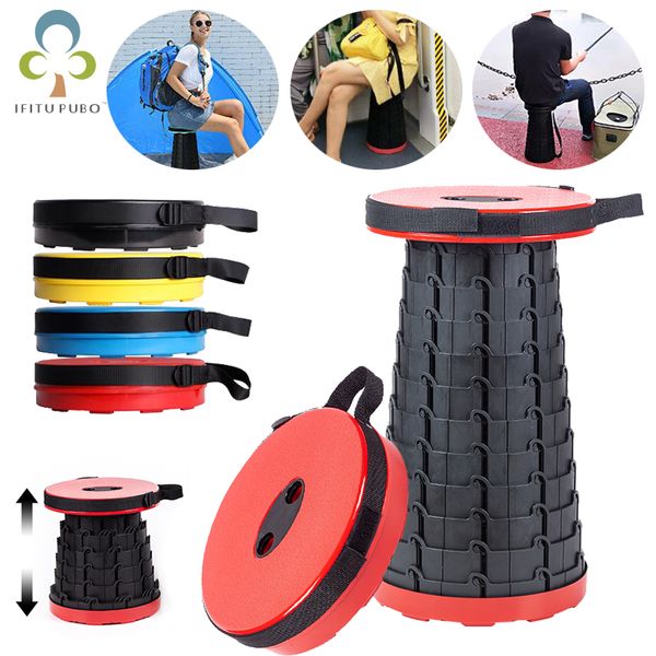 

portable retractable stool outdoor stable folding camping fishing chair safe durable lightweight gyh