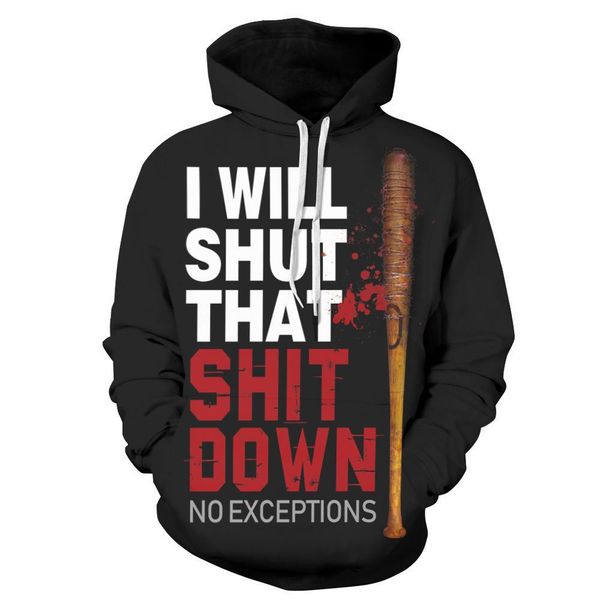 

athletic hooded sweatshirts 3d digital printed hoodies baseball pattern big pocket long sleeve outerwear with hat plus size, Black