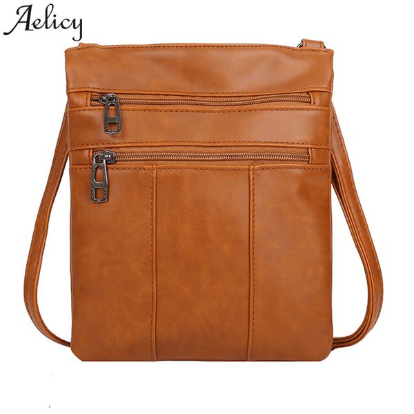 

aelicy lady handbag fashion pure color leather shoulder bag for women 2019 bolsa feminina drop ship torebki damskie