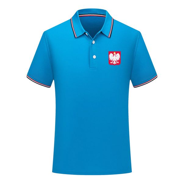 

2020 poland men's new casual football polos shirt short sleeve lapel polo soccer polo shirt men's national team training jersey po, White;black