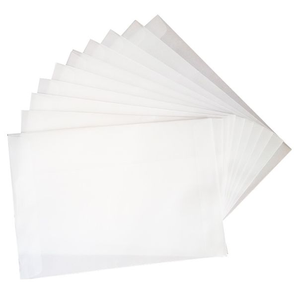 

100pcs / lot blank полупрозрачный веленевых конвертов diy многофункциональные подарочные карты конверт