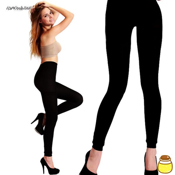 

elastic women bamboo female solid warm pants leggin workout black casual winter fitness legging plus size women trousers