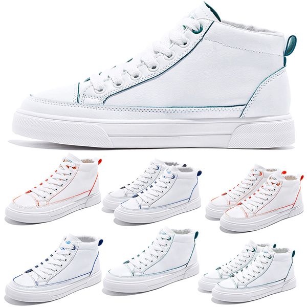 

non-brand women canvas plat shoes triple white red green blue fabric comfortable trainers designer sneakers 35-40