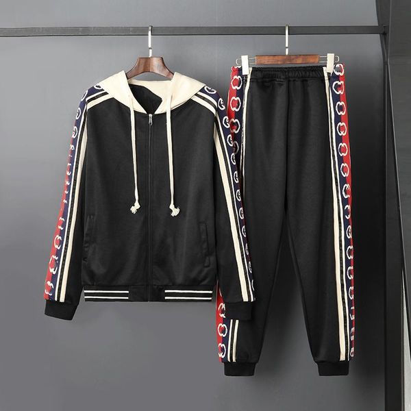 

2020 men sportswear luxury fashion shirts and pants suit sportswear sportswear sports hoodies casual jogging pants, Black;red