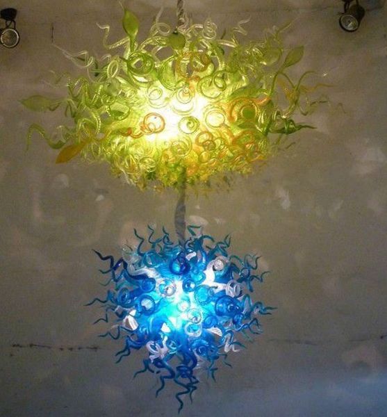 Лампа современной художественной галереи галерея подвесные светильники стиль мурано стекло люстра светодиодные люстры креативные вилла длинные лестницы света для гостиницы