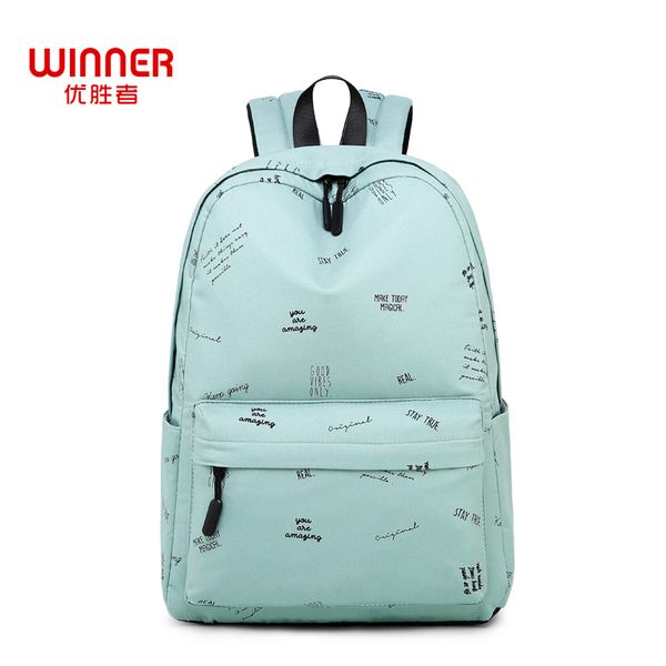 

winner simple women backpack fashion letters print school bag teenager girls backpack mochila sac a dos 2019