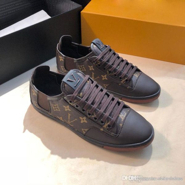 

fashion luxury men sneakers print genuine leather flat casual shoes lace-up basketball running shoes of size 38-45, Black