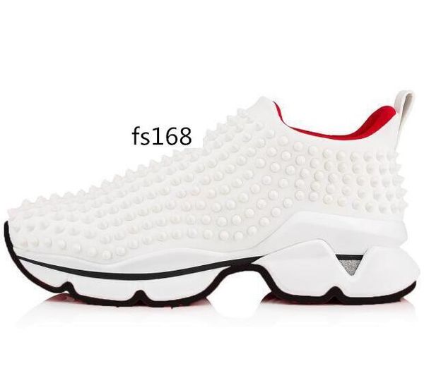 

women men casual shoes.red sole flats with krystal spikes black white donna flats sneakers 2