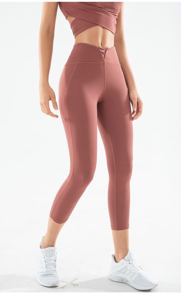 

новый pantalones-де-йоги женщины спортивный крест узелок высокой талией капри йога брюки фитнес тренировки бег рейтузы soft, White;red