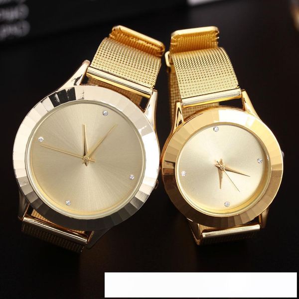 

popular fashion brand women's men's couples lovers' steel metal band quartz h wrist watch tom 01, Slivery;brown