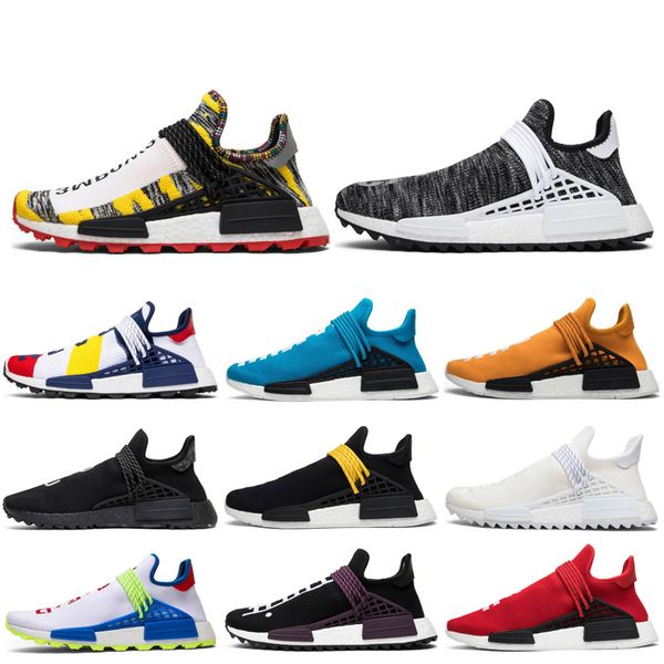 

adidas nmd human race pharrell williams фаррелл уильямс мужчины женщины кроссовки черный ботаник крем равенство человека мужские спортивные