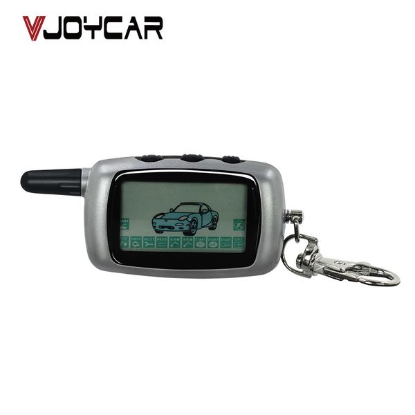 

vjoycar starline a9 keychain for russia version a9/a6/a8 twage two-way car alarm systems lcd remote controller fob chain