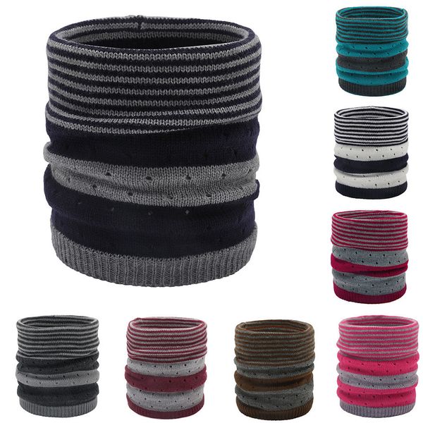 

spring winter scar 2019 fashion warm elegant scarf contract color neck warmer fleece knitted scarf scarves shawl cowl, Blue;gray