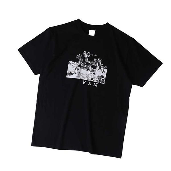 

63 oz s 19ss riders tee horse racing knight short-sleeved t-shirt primary school textbook painting vicinage, Red