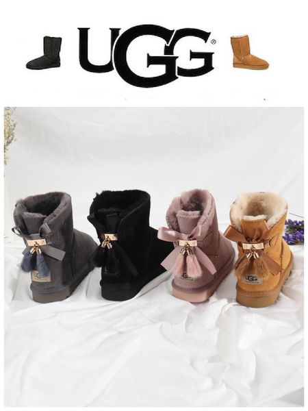 

3208 0 au tralia cla ic boot winter luxury work boot women hort bow fur now boot fa hion ankle boot 13 ugg 13 ugg 13 hoe, Black;brown