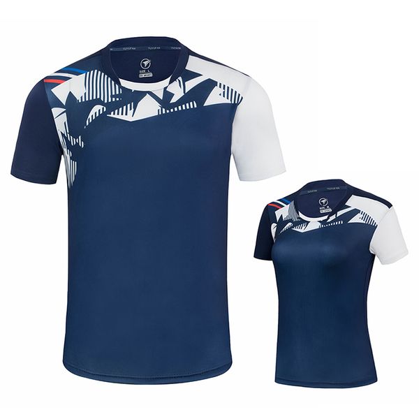 

new sport shirts men / women gym running shirts badminton , table tennis quick-dry sleeve sports fitness shirt, Black;blue