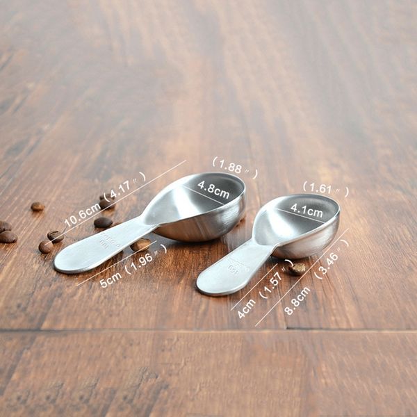 

stainless steel coffee scoop measuring spoons cooking tools coffee bean powder measuring spoons for coffee,tea,and more for bari