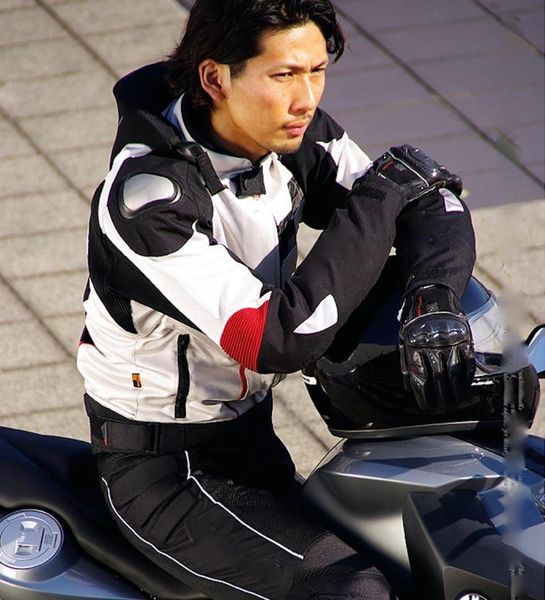 

new motorcycle titanium protector racing mesh jacket led