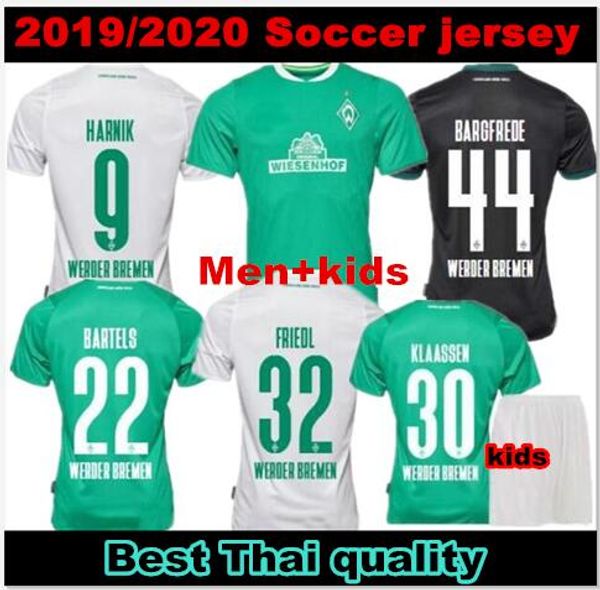 

19 20 thailand sv werder bremen soccer jersey bremen 2019 2020 m. eggestein osako klaassen pizarro football shirt, Black;yellow